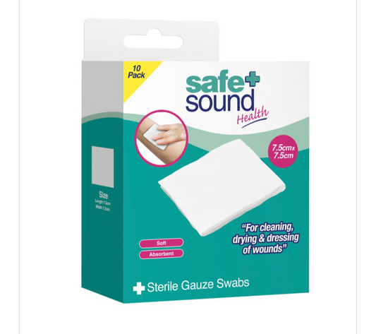 STERILE GAUZE SWABS (7.5cm x 5cm)