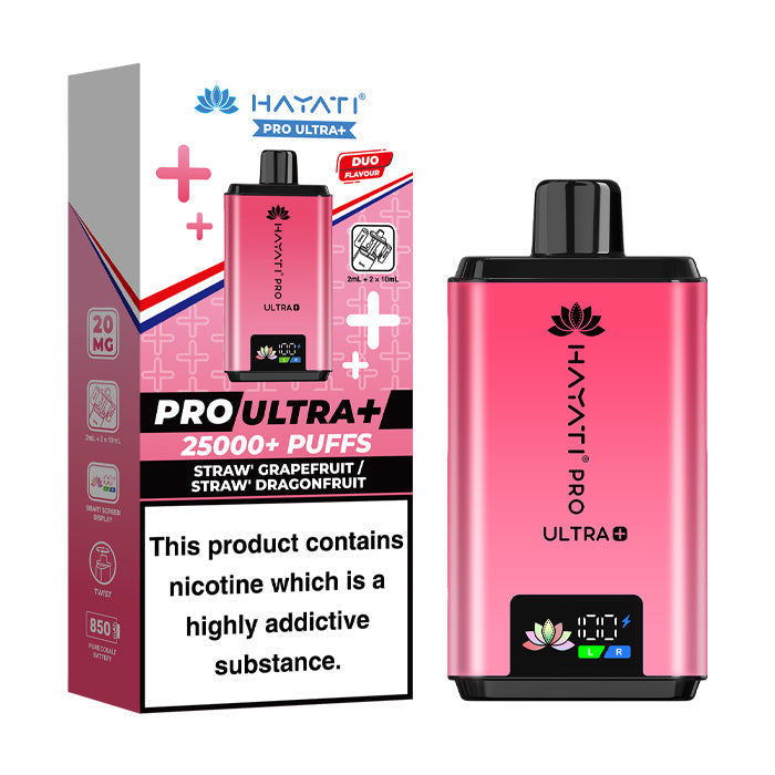 Hayati Straw Grapefruit/ Straw Dragon fruit Pro Ultra Plus Prefilled Pod Vape kit