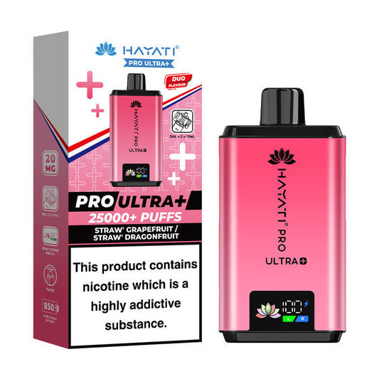 Hayati Straw Grapefruit/ Straw Dragon fruit Pro Ultra Plus Prefilled Pod Vape kit
