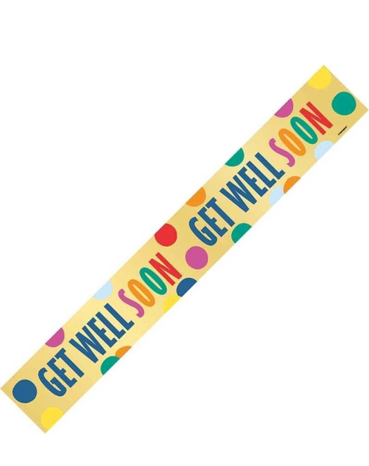 9ft GET WELL SOON FOIL BANNER
