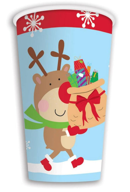 Gobelets en carton de Noël 23 cl pour enfants à l'effigie de personnages - Lot de 6