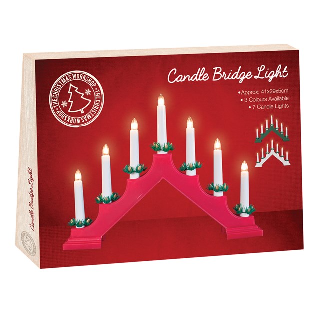The Christmas Workshop Plastic Candle Bridge - Assorted Colours
