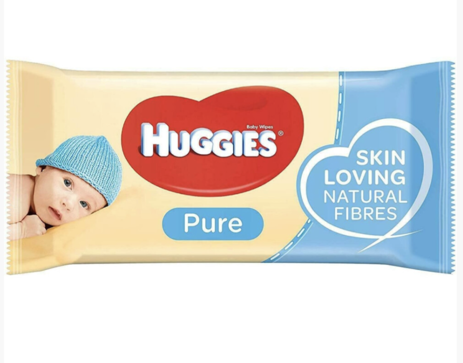 Huggies Pure Baby Wipes - Pack 72 wipes