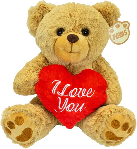Plush bear brown with heart 20cm