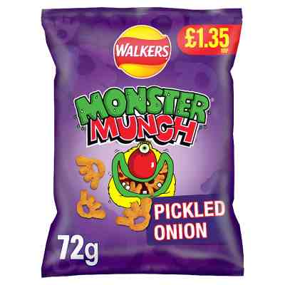 Chips Walkers Monster Munch Saveur Oignon Vinaigré 72g PMP 1,35 £