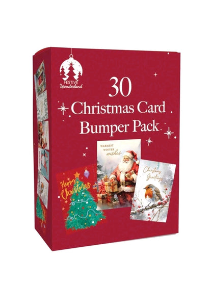 Christmas Card Bumper Box + Envelopes Assorted Designs Box of 30