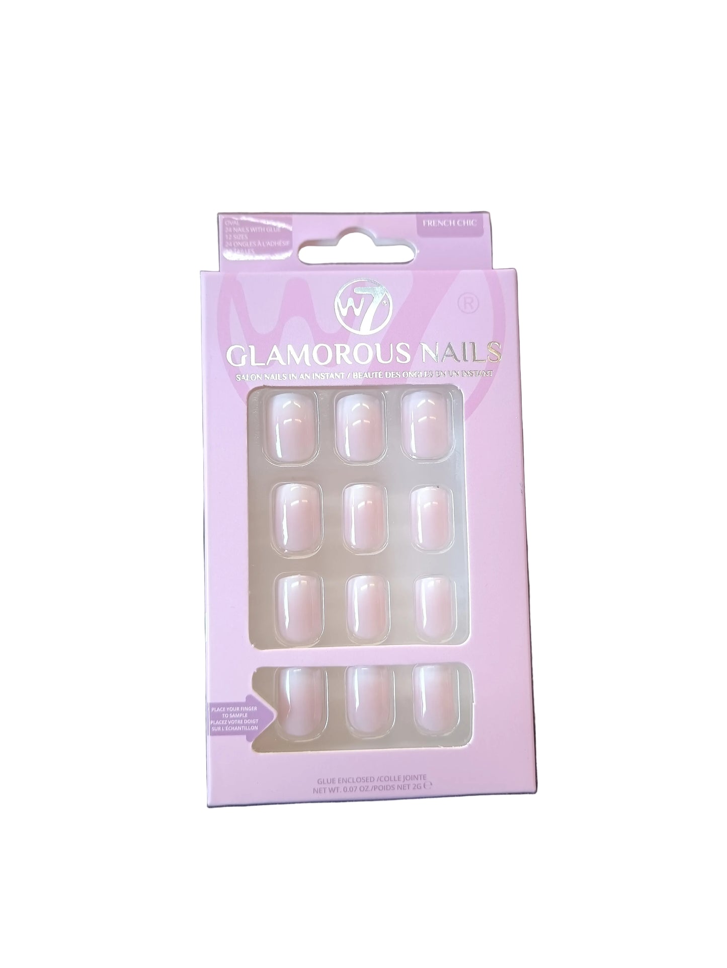 W7 Glamorous Nails With Glue French Chick