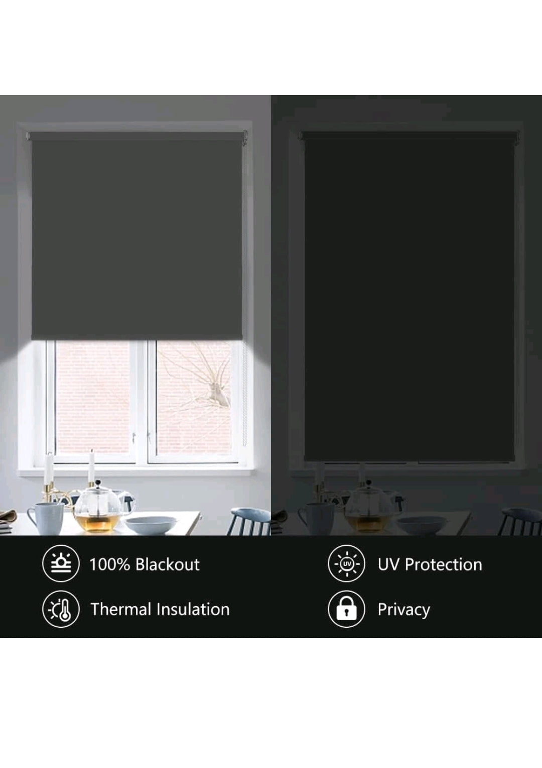 Blackout Roller Blinds Colours 180cmx200cm Pk1