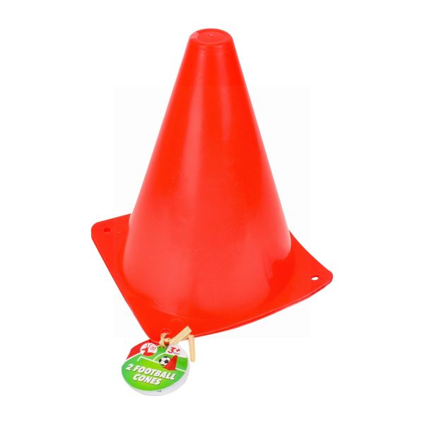RED DEER TOYS - FOOTBALL CONES - RED - PACK OF 2