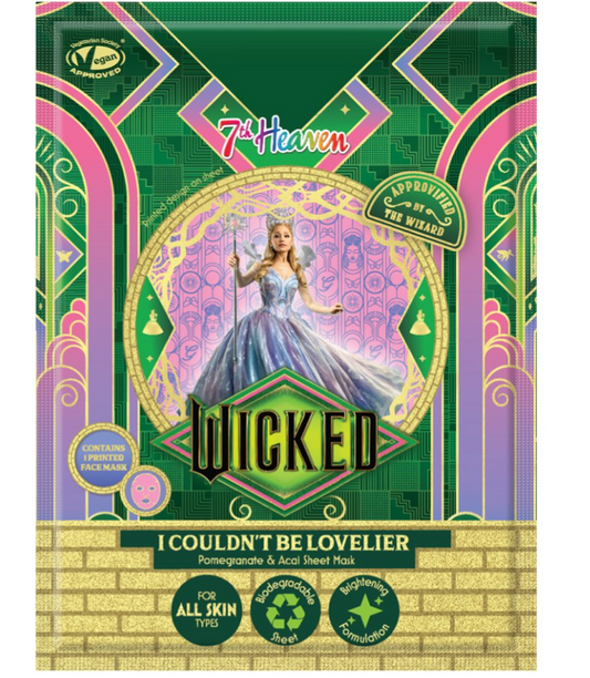 MASQUE VISAGE EN TISSU WICKED GLINDA GRENADE ET AÇAI