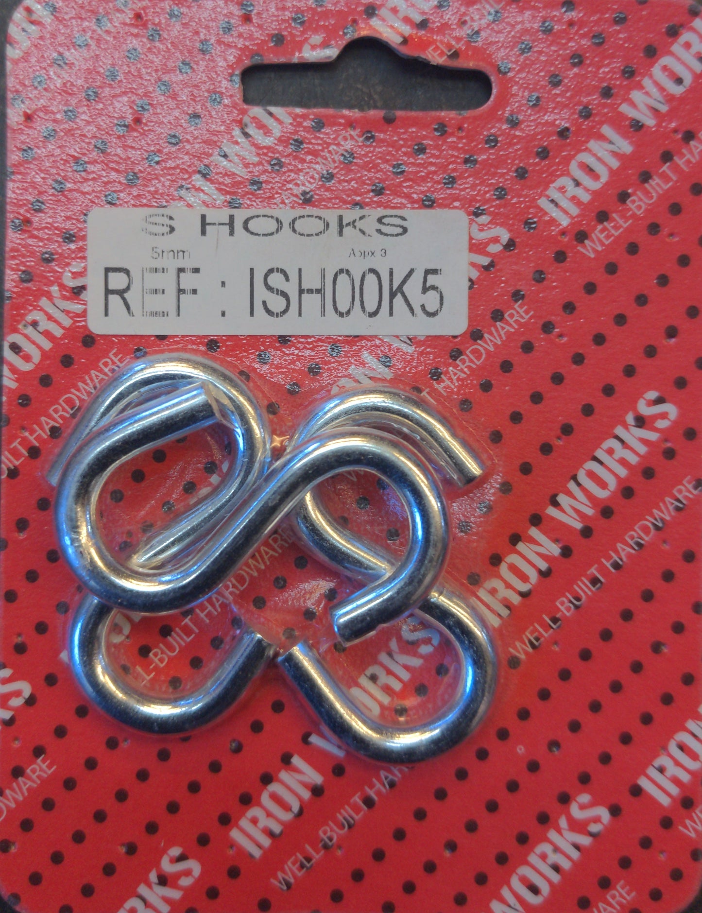 Small 5mm S Hooks 4 Pack