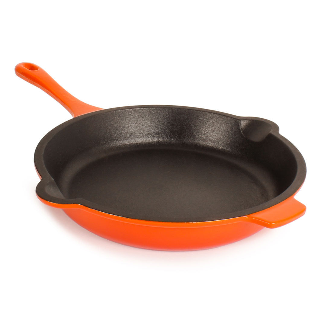 ORANGE CAST IRON SAUTE PAN 28cm