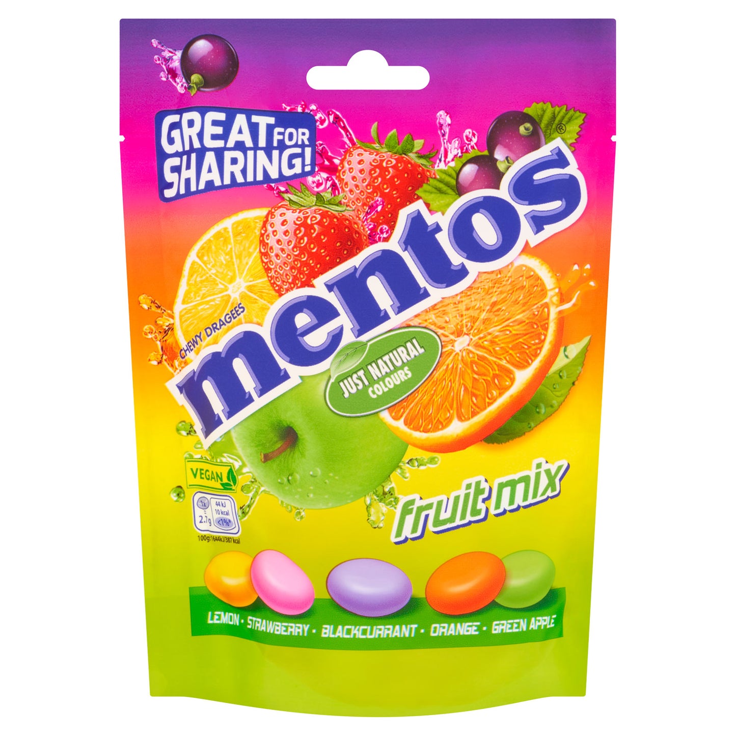 Mentos Fruit Mix Chewy Dragees 140g