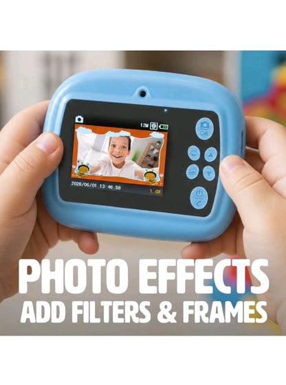 Global Gizmos Kids Camera Instant Print with Rotating Selfie Lens