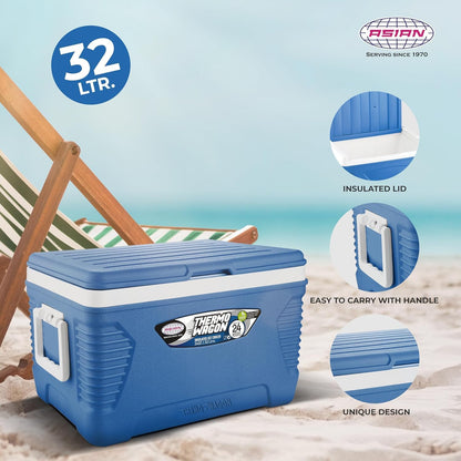 Asian Thermowagon 32 LTR | Insulated Ice Coolers  Blue ,Red