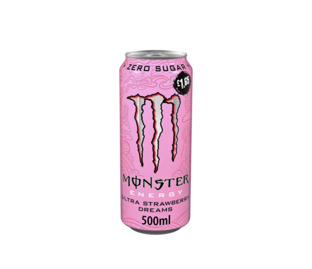 Monster Energy Drink - Ultra Strawberry Dreams - Zero Sugar - 500ml