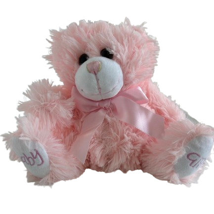 Baby Paws Baby Girl Pink Teddy- 8in