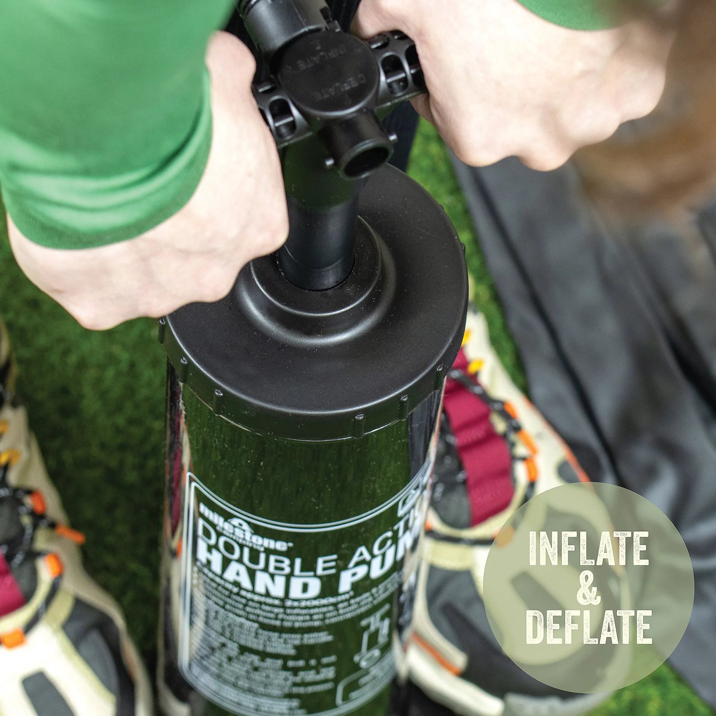 Milestone Camping Double Hand Operated Air Pump