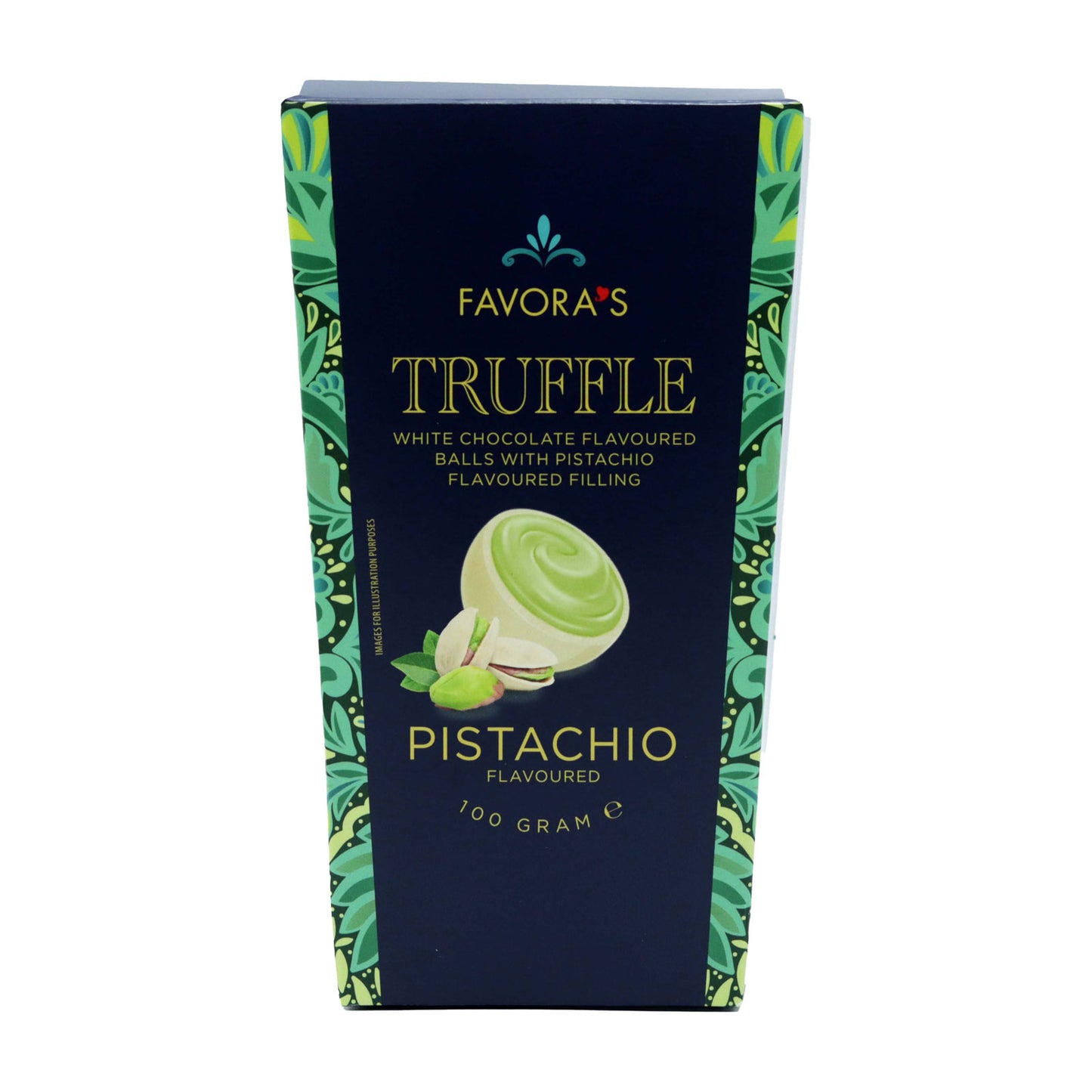 Favora's Truffle White Choco Pistachio 100g