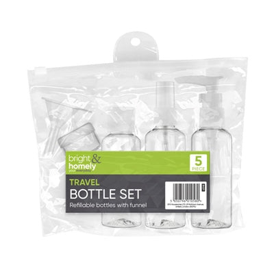 BRIGHT & HOMELY TRAVEL BOTTLE SET 5PCS