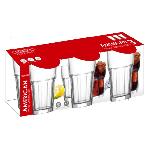 VERRES HAUTS AMÉRICAINS - LOT DE 3