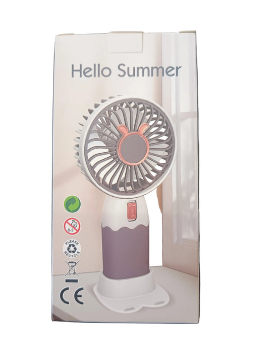 Hello Summer Rechargeable USB Handheld Fan