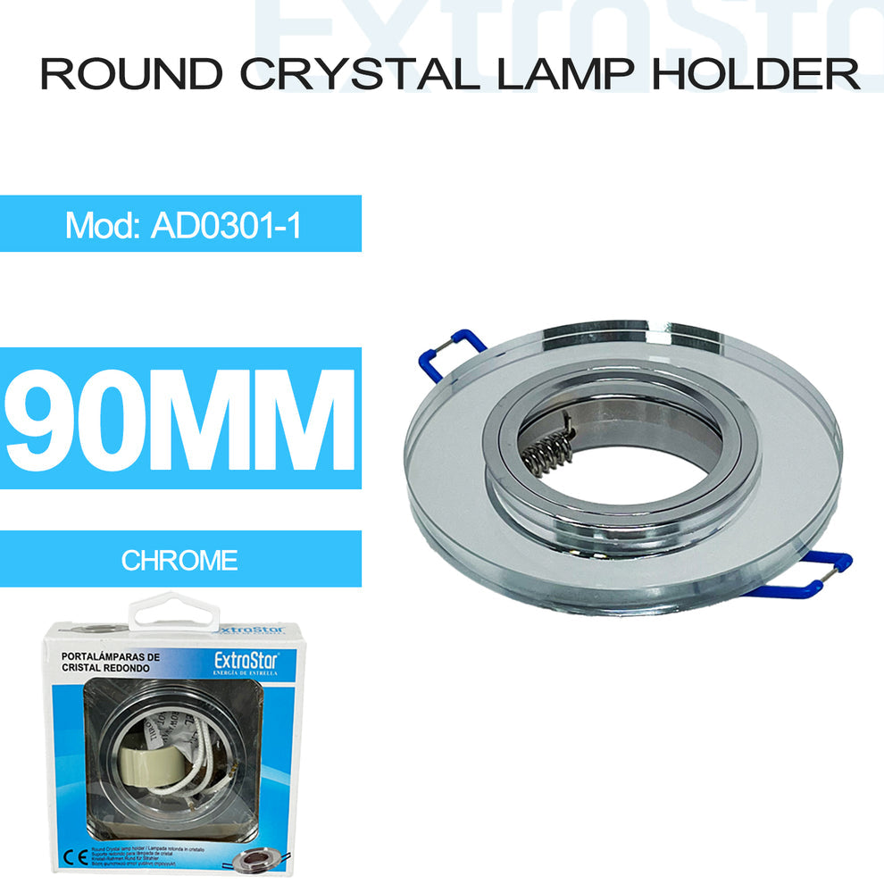 Extrastar
Douille ronde en cristal, chrome, 90mm (AD0301-1)