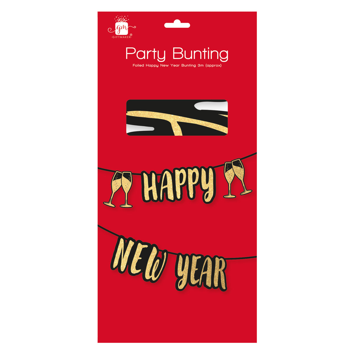 Giftmaker 2.7M HAPPY NEW YEAR PARTY BUNTING