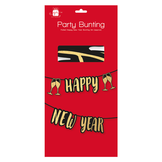 Giftmaker 2.7M HAPPY NEW YEAR PARTY BUNTING
