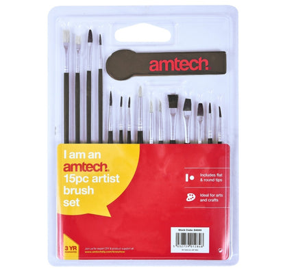 Amtech 15 Piece art brush set