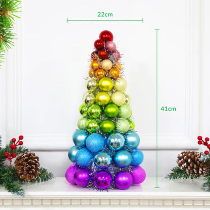 The Christmas Workshop Rainbow Bauble Table Tree Decoration