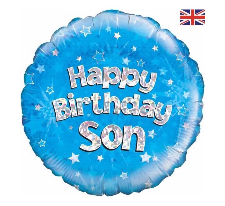 18IN HAPPY BIRTHDAY DAY SON FOIL BALLOON