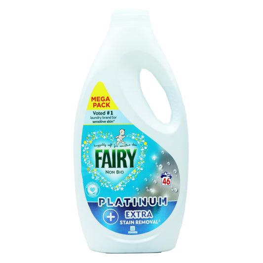 Lessive Liquide Fairy Platinum Non Bio 46 Lavages 1.5L