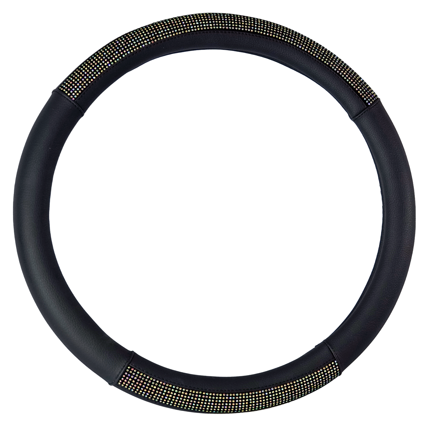 SIMPLY AUTO SWC BLACK WITH COLOURFUL GLITTER STEERING WHEEL COVER
