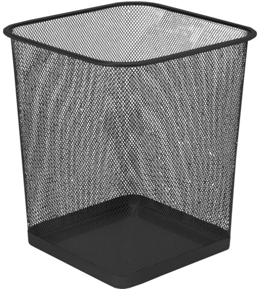 H+ Square Mesh Metal Waste Bin 10L