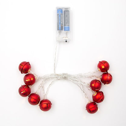 Christmas Workshop 10 LED Red Bell String Lights