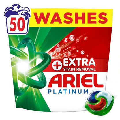 ARIEL PLATINUM+ STAIN REMOVAL PODS 50S