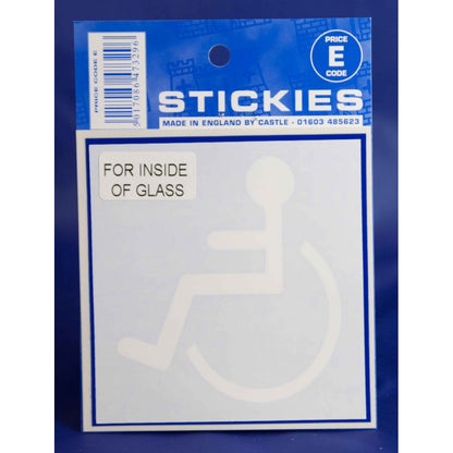 Castle Blu Disabled E Code Sticker For Inside Glass