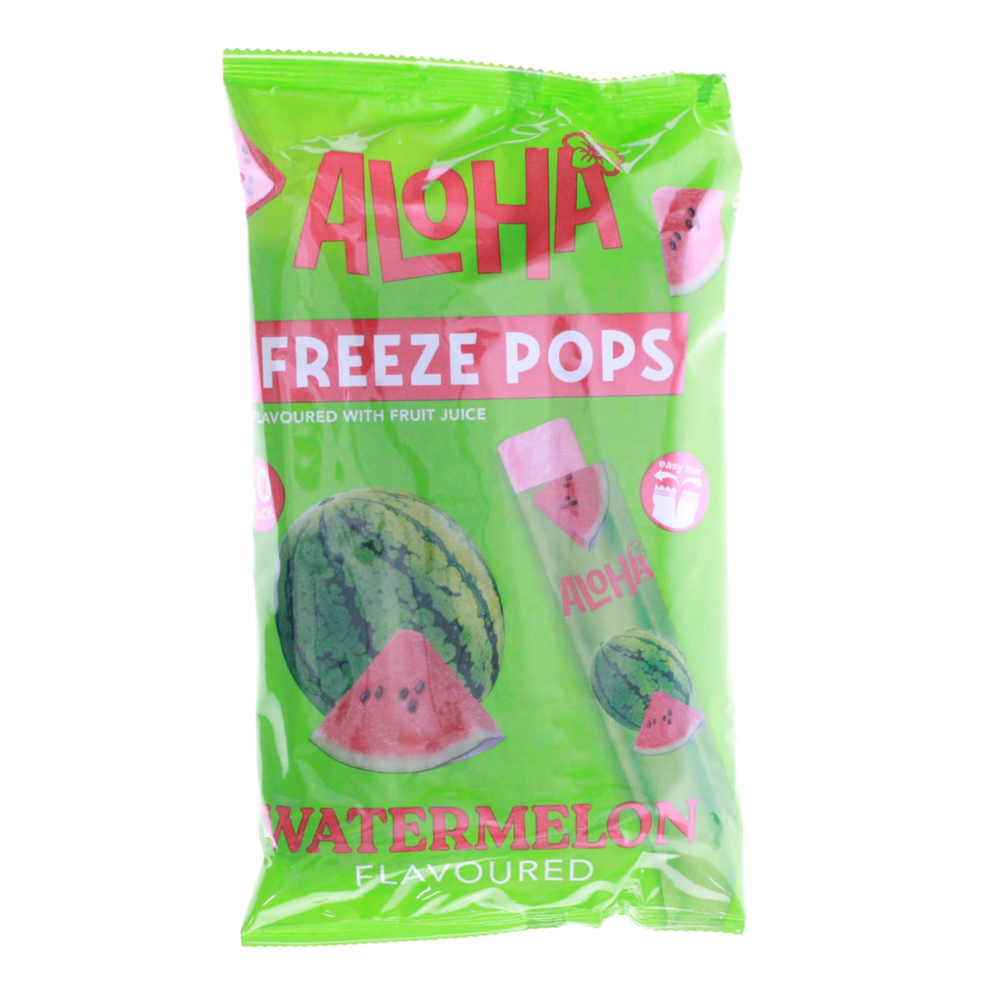 Aloha 10x50ml Mocktail Freeze Pops Watermelon