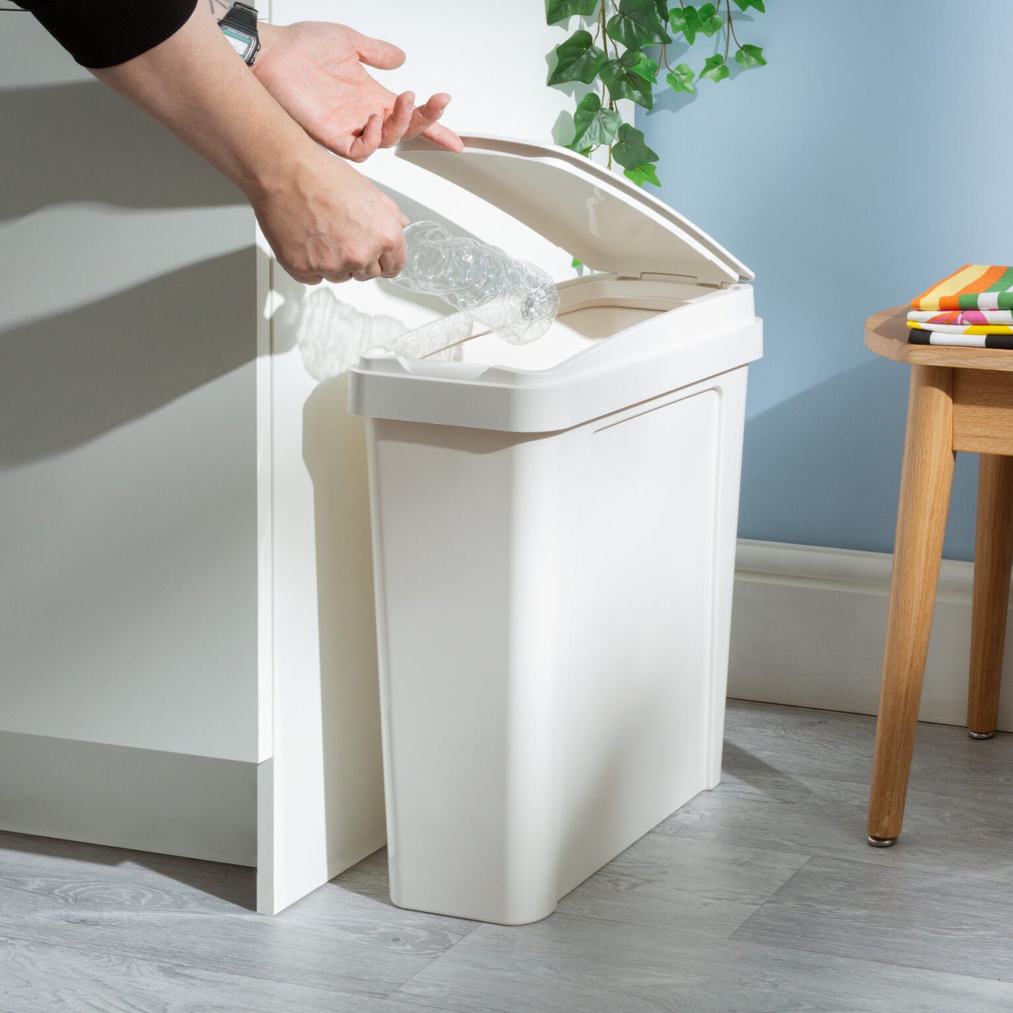Wham® Casa 25L Slim Bin Snow White