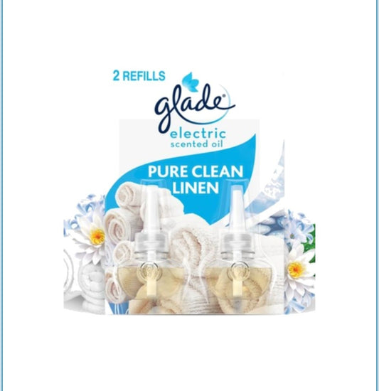 Glade Electric Twin Refill Clean Linen Scented Oil Plugin 2 x 20ml