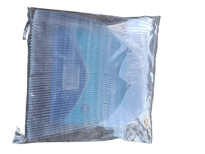 Essential  Clear Plastic 50 Teaspoons Silver Glitter