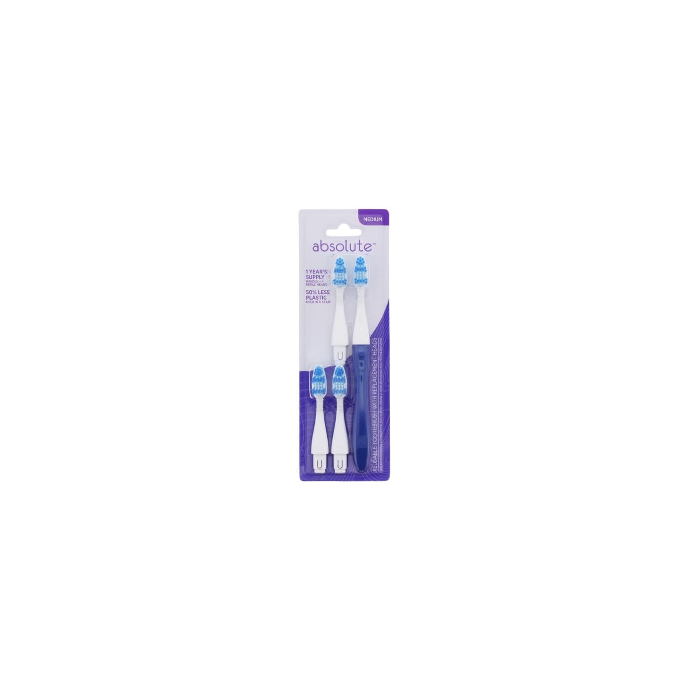 Absolute Toothbrush With Replacement Heads