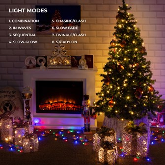 Christmas Workshop 200 LED Battery Operated Timer Light - Warm White