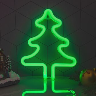 Christmas Workshop Christmas Tree LED Neon Hanging Sign Light