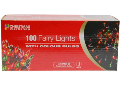 Atelier de Noël 100 Guirlande Lumineuse Multicolore sans Abat-jour