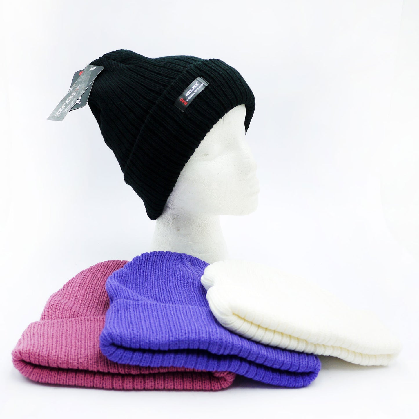 HAT LADIES RIBBED LINED Assorted colors