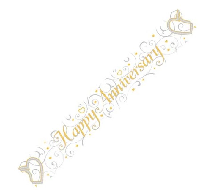 GUIRLANDE CŒURS JOYEUX ANNIVERSAIRE 2,75 M