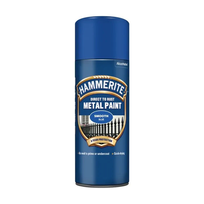 Hammerite Direct to Rust Smooth Finish Aerosol Blue 400ml