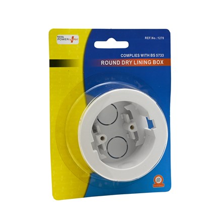 BOÎTE D'ENCASTREMENT RONDE POUR CLOISON SÈCHE